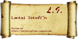 Lantai István névjegykártya